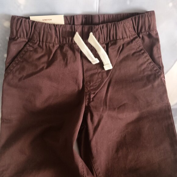 Cat & Jack Joggers Kids 5T Brown Drawstring Waist Tapered Leg NWT Stretch Pants - Picture 8 of 8